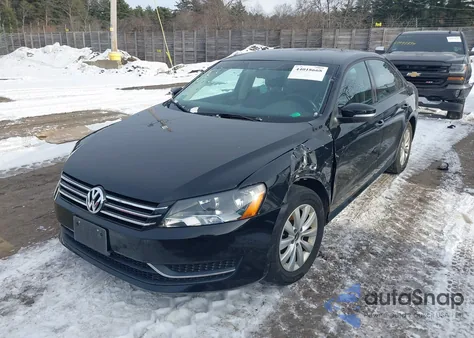 2013 Volkswagen Passat S from USA, damaged, VIN 1VWAP7A32DC003906